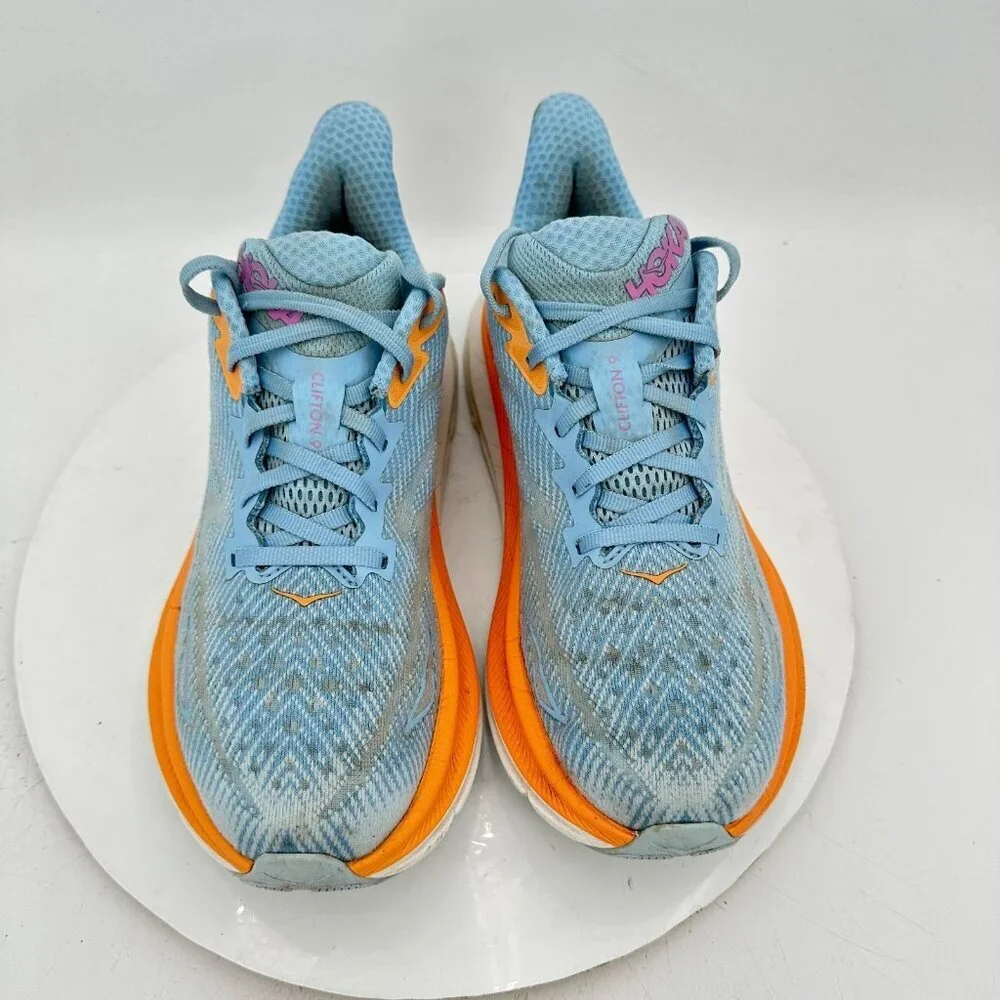 Hoka One One Clifton 9 Women Size 8B 1127896-ABIW Airy Blue Ice Water Shoes - Picture 3 of 11